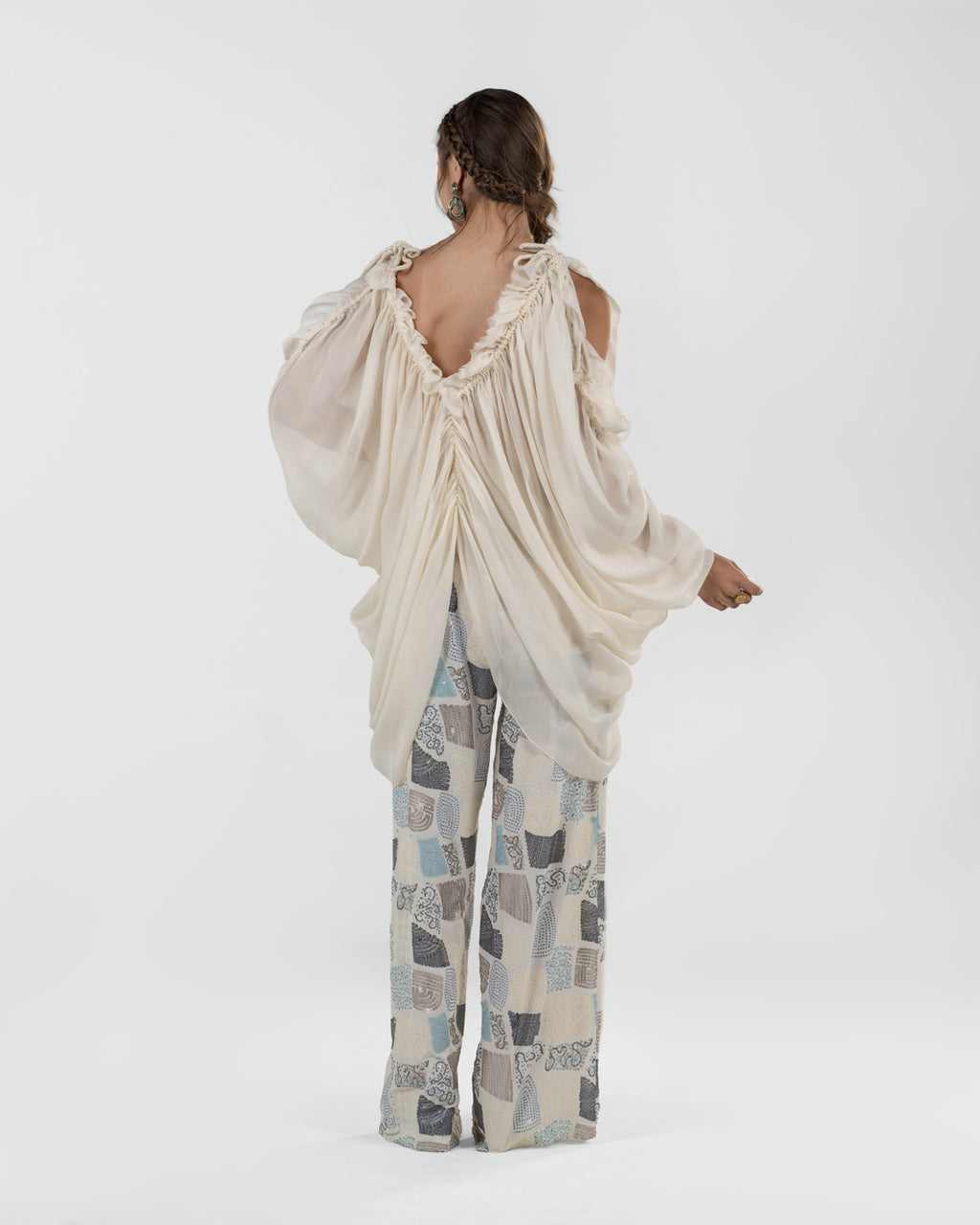 Delicate Off-White Oversized Blouse
