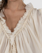 Delicate Off-White Oversized Blouse