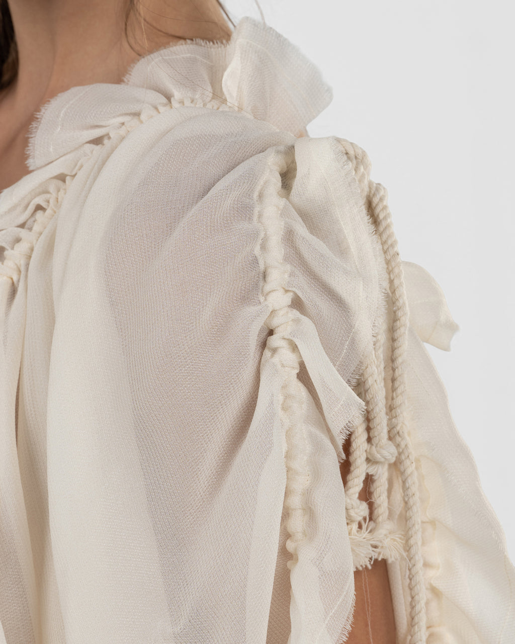 Delicate Off-White Oversized Blouse