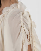 Delicate Off-White Oversized Blouse