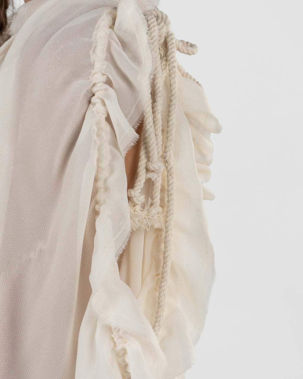 Delicate Off-White Oversized Blouse