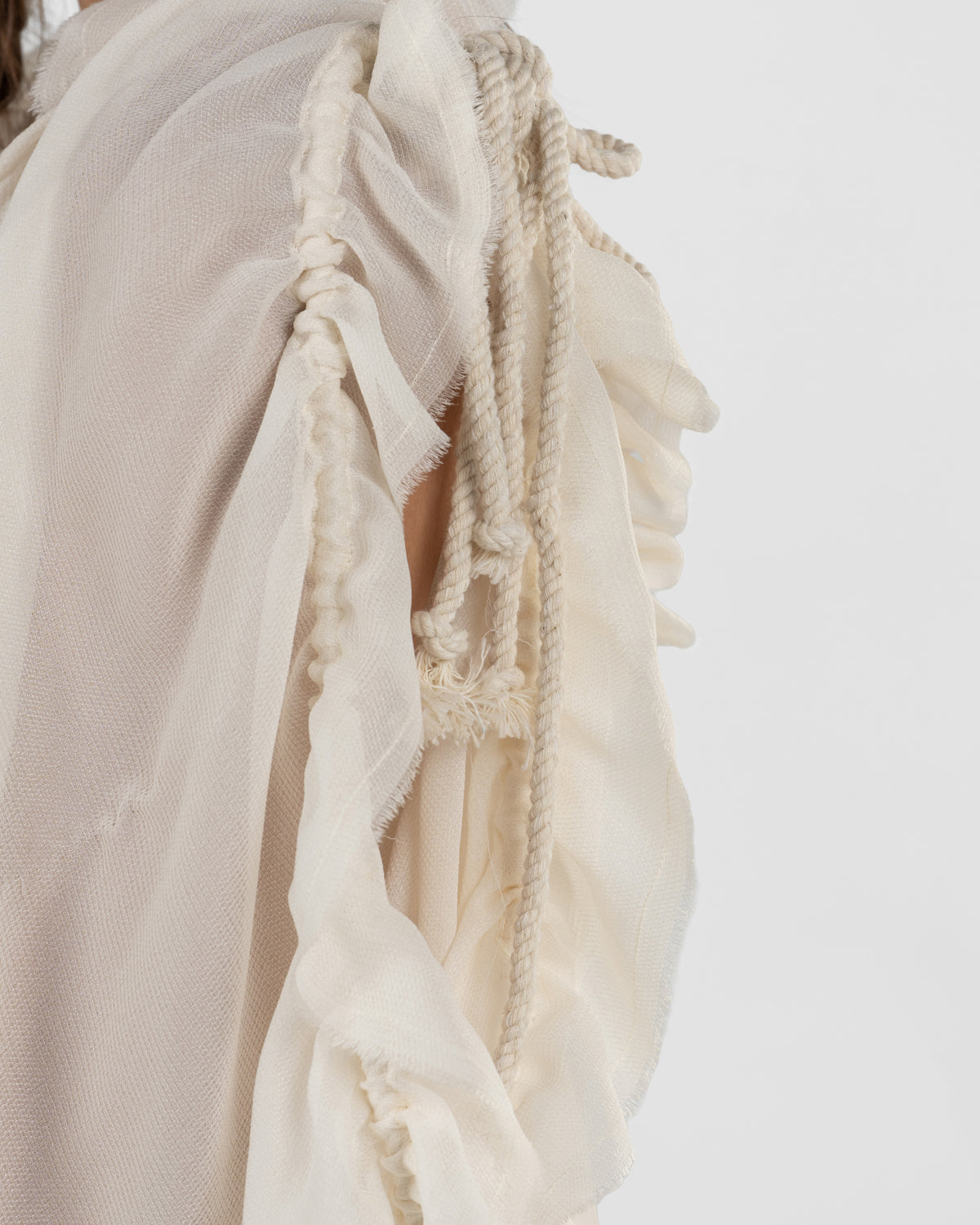 Delicate Off-White Oversized Blouse