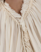 Delicate Off-White Oversized Blouse