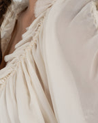 Delicate Off-White Oversized Blouse