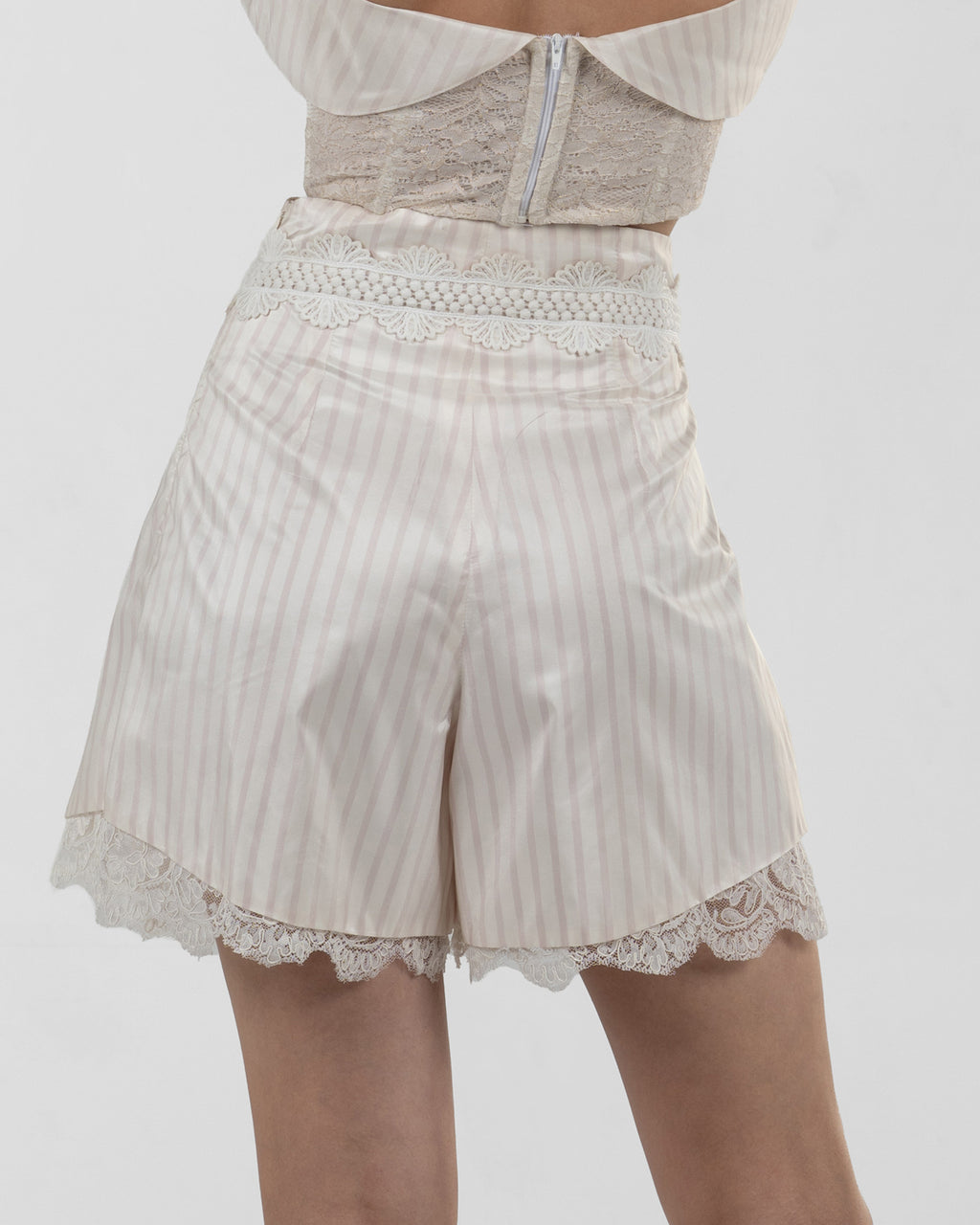 Playful Striped High-Waist Bermuda Shorts