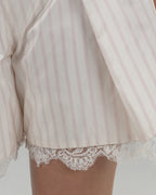 Playful Striped High-Waist Bermuda Shorts