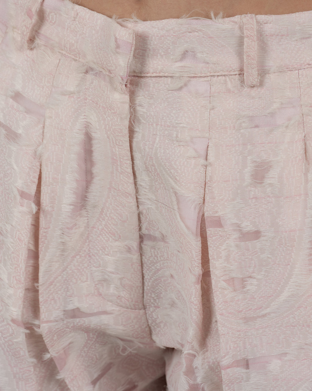 Refined Pink Wide-Leg Gathered Pants