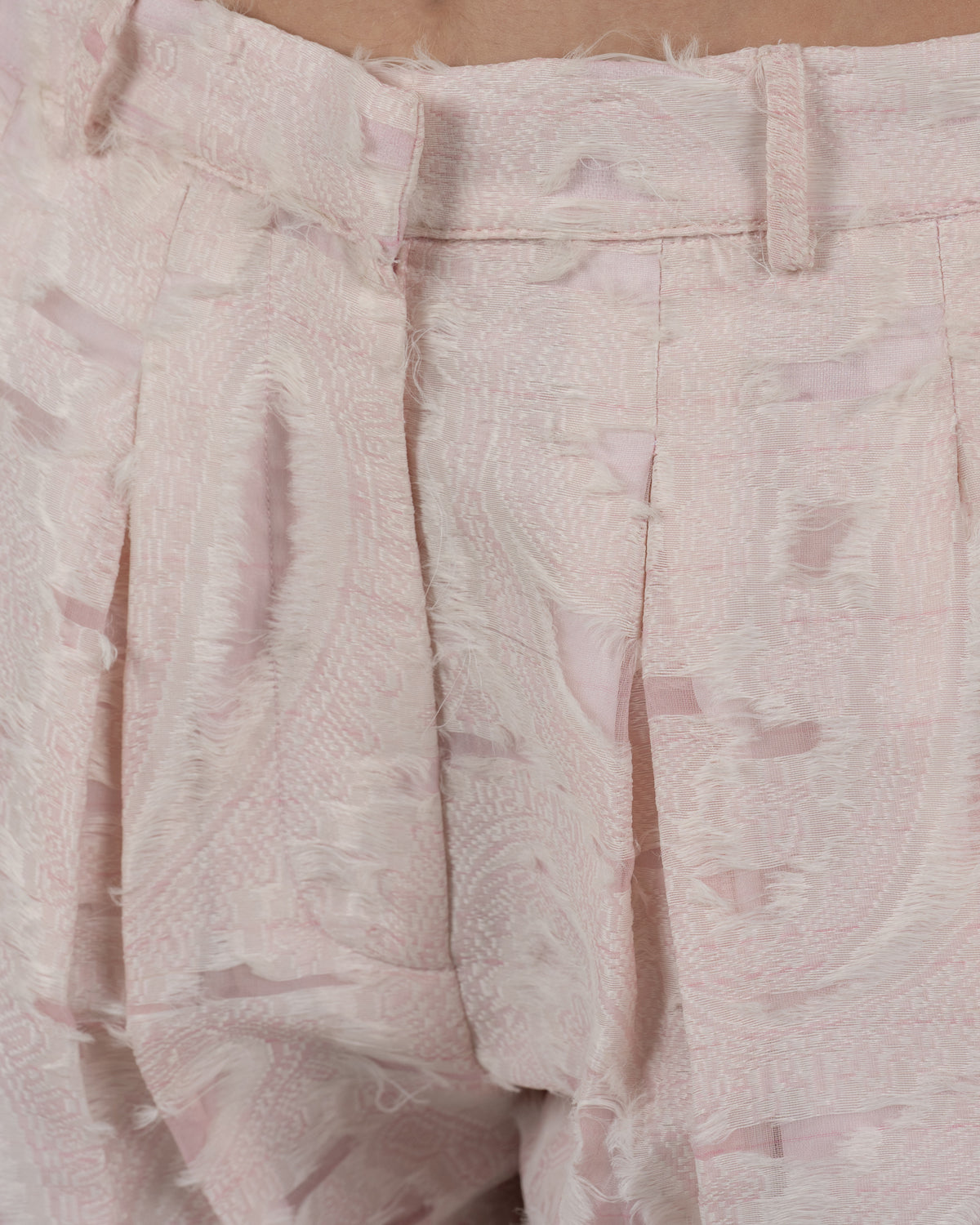 Refined Pink Wide-Leg Gathered Pants