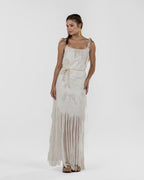 Playful Off-White Maxi Dress