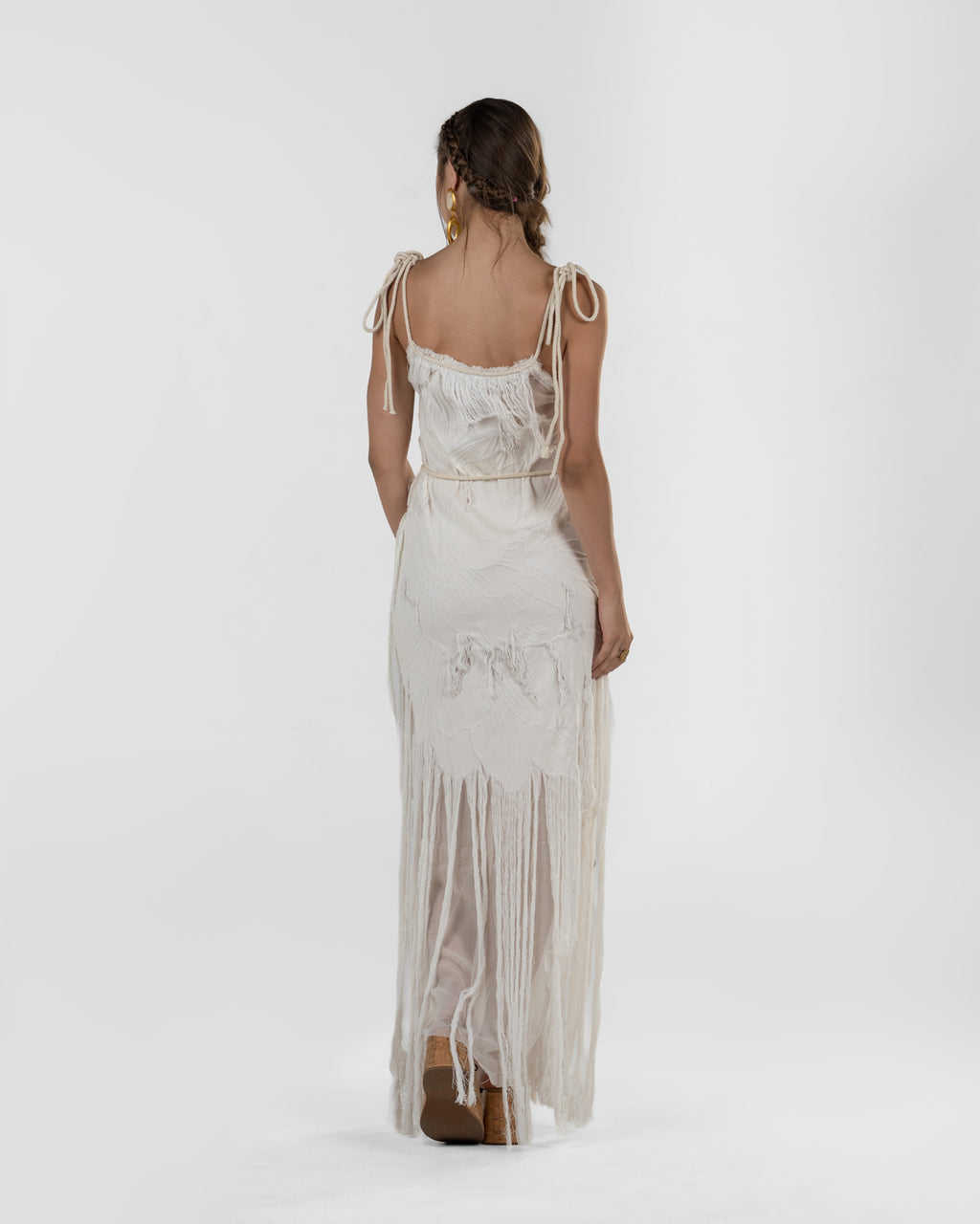 Playful Off-White Maxi Dress