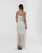 Playful Off-White Maxi Dress