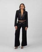 Cropped black blazer