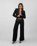 Cropped black blazer