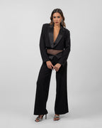 Cropped black blazer