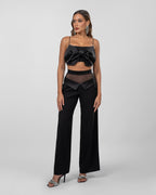 Black cropped top