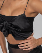 Black cropped top