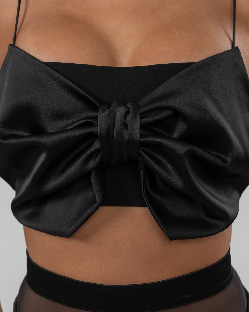 Black cropped top