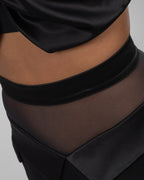Black Stain Wide-Leg Trousers