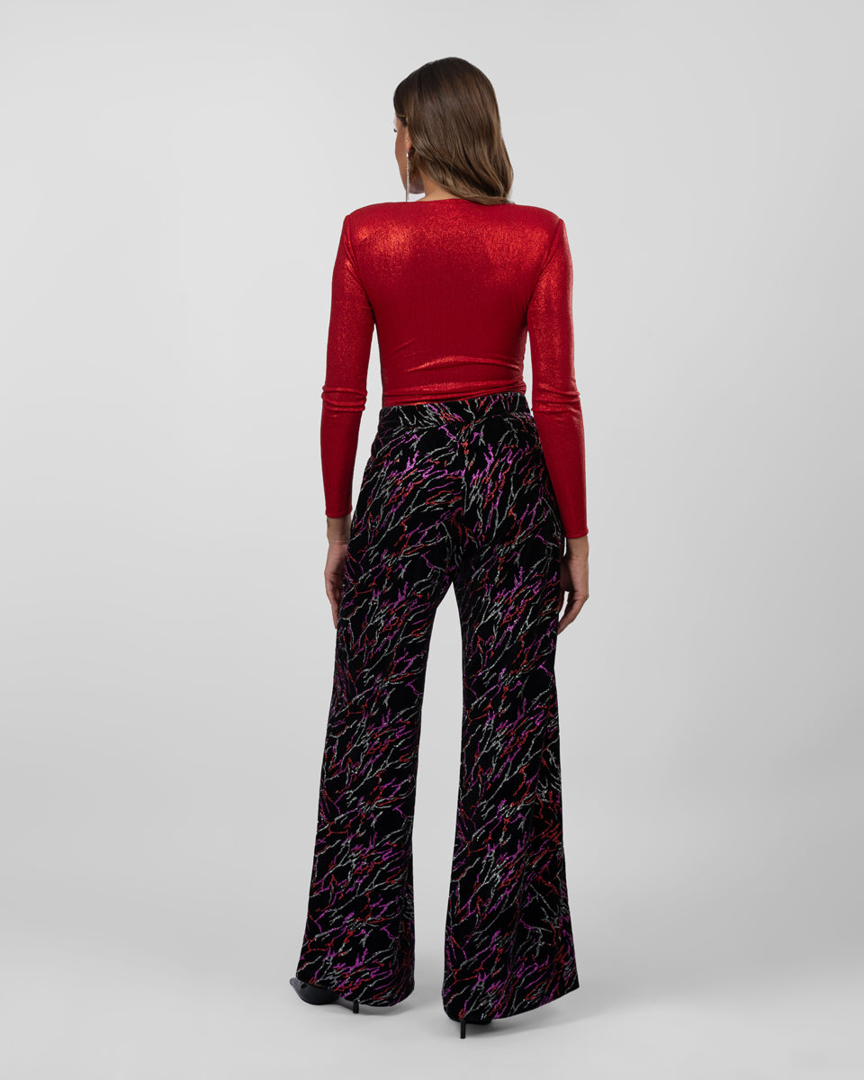 Red Shimmery bodysuit