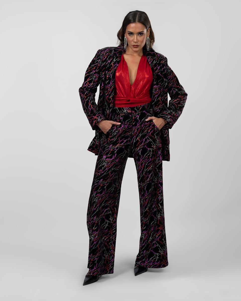 Red Shimmery bodysuit