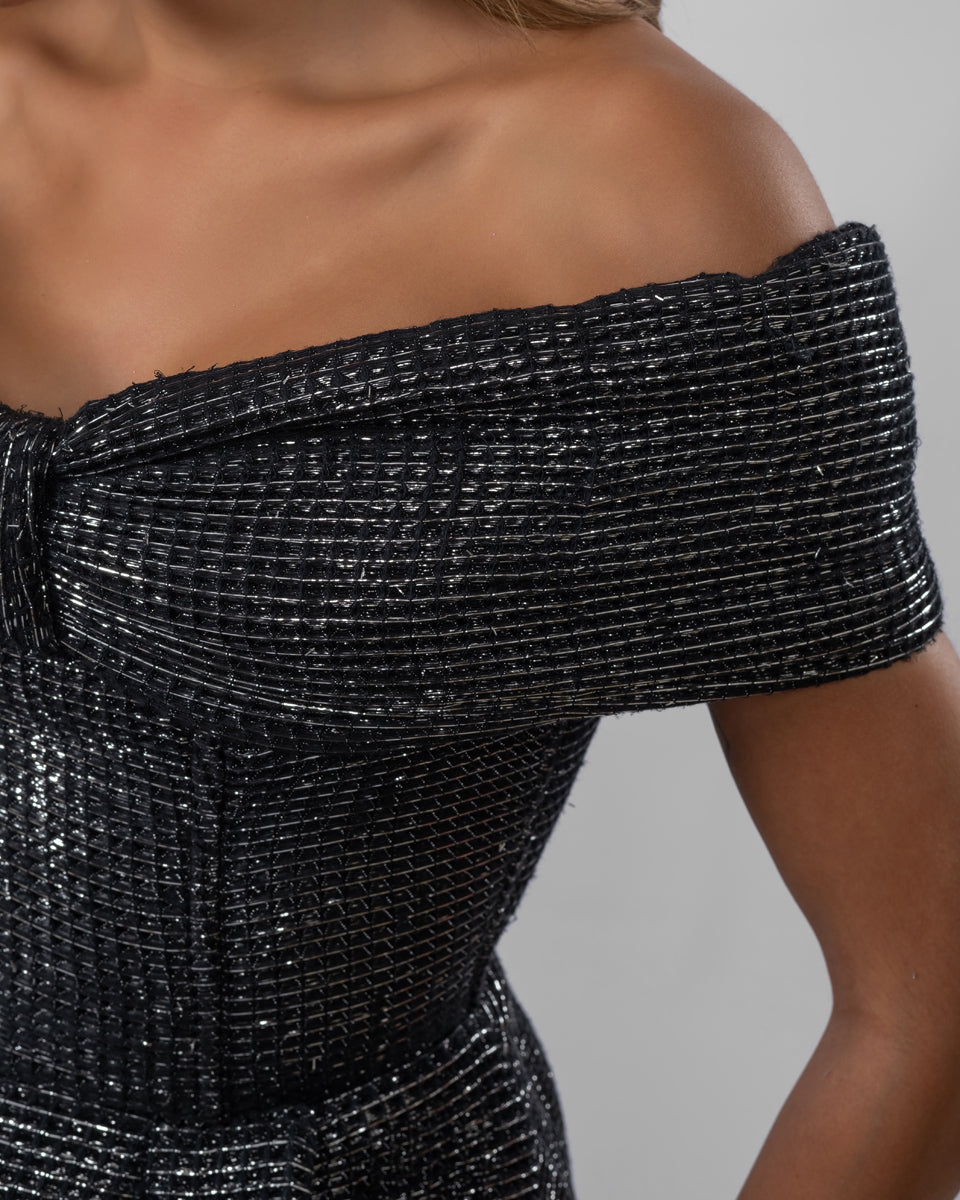 Black peplum top