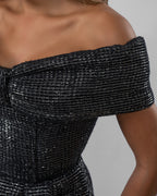 Black peplum top
