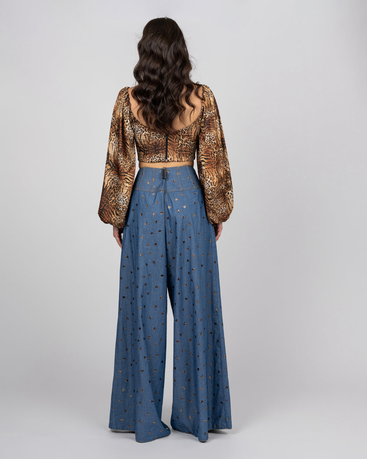 leopard stain crop top