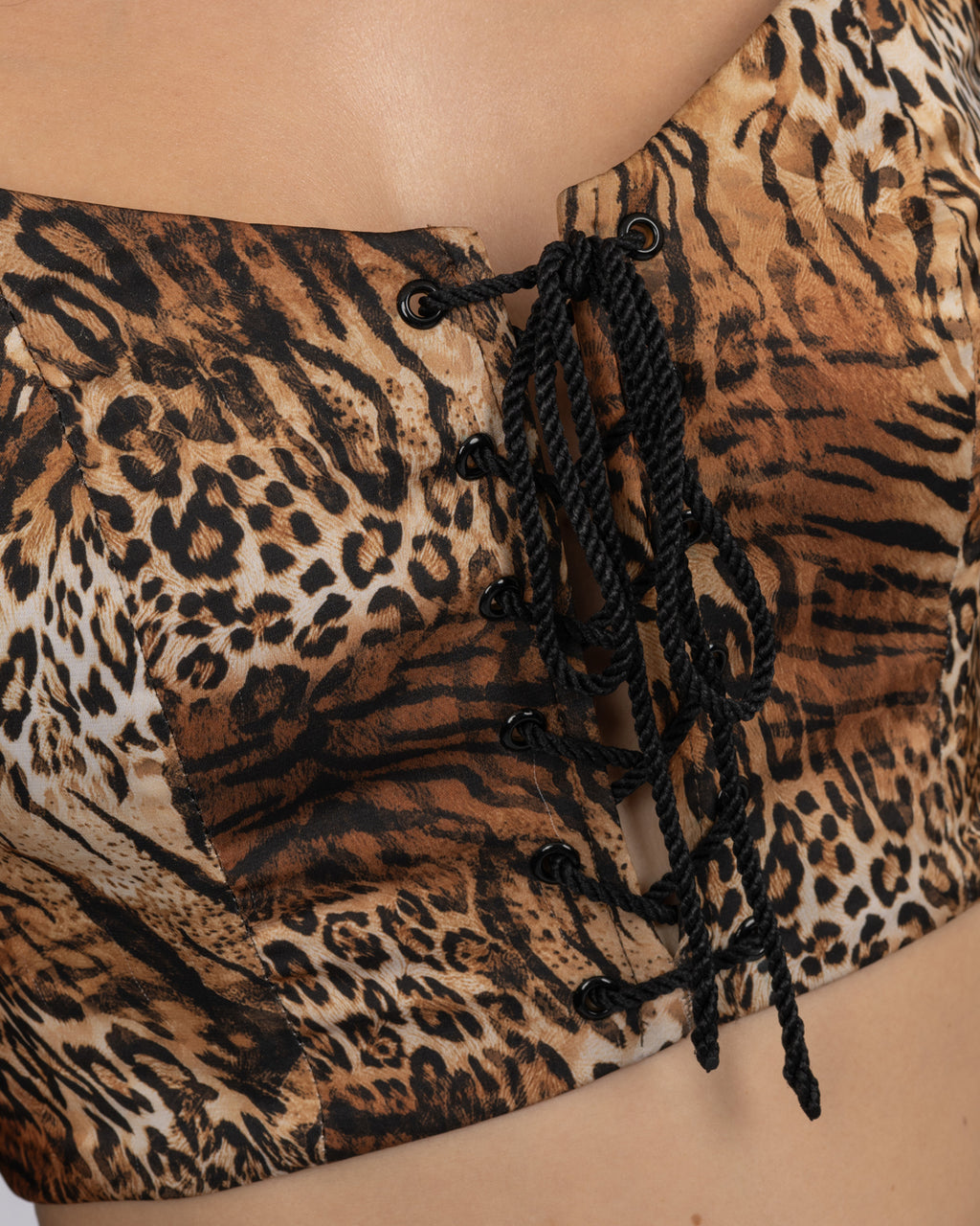 leopard stain crop top