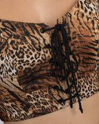 leopard stain crop top