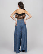 Leopard Ruffle Tulle Crop Top