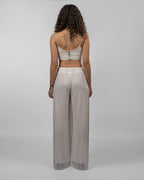 White Embroidered Tulle Set