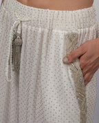 White Embroidered Tulle Set
