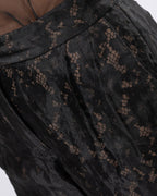 Black and beige lace shorts
