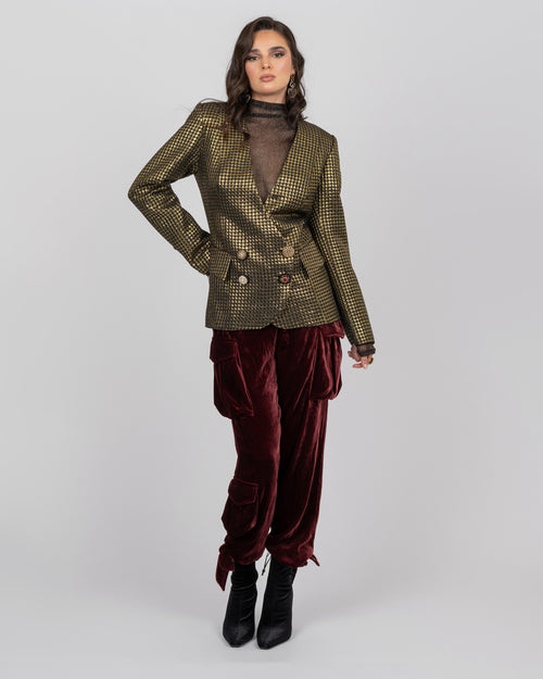 Brocade Fitted Blazer