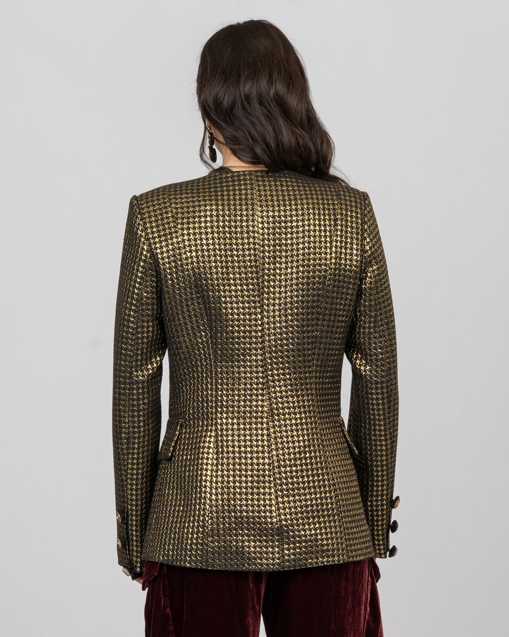 Brocade Fitted Blazer