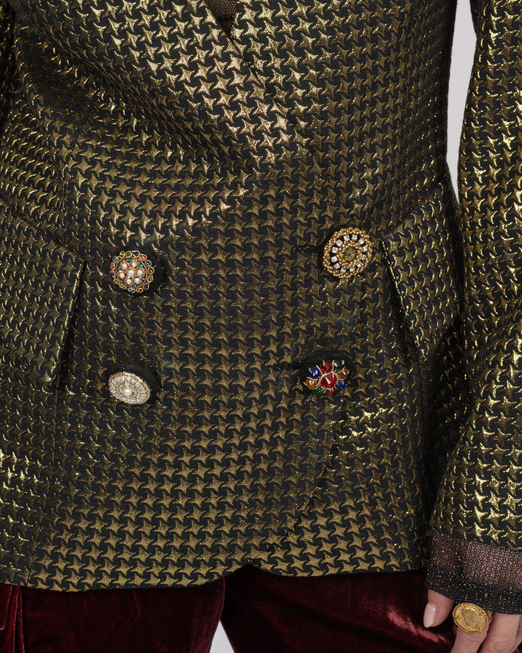 Brocade Fitted Blazer