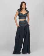 Faux Python Cropped Top