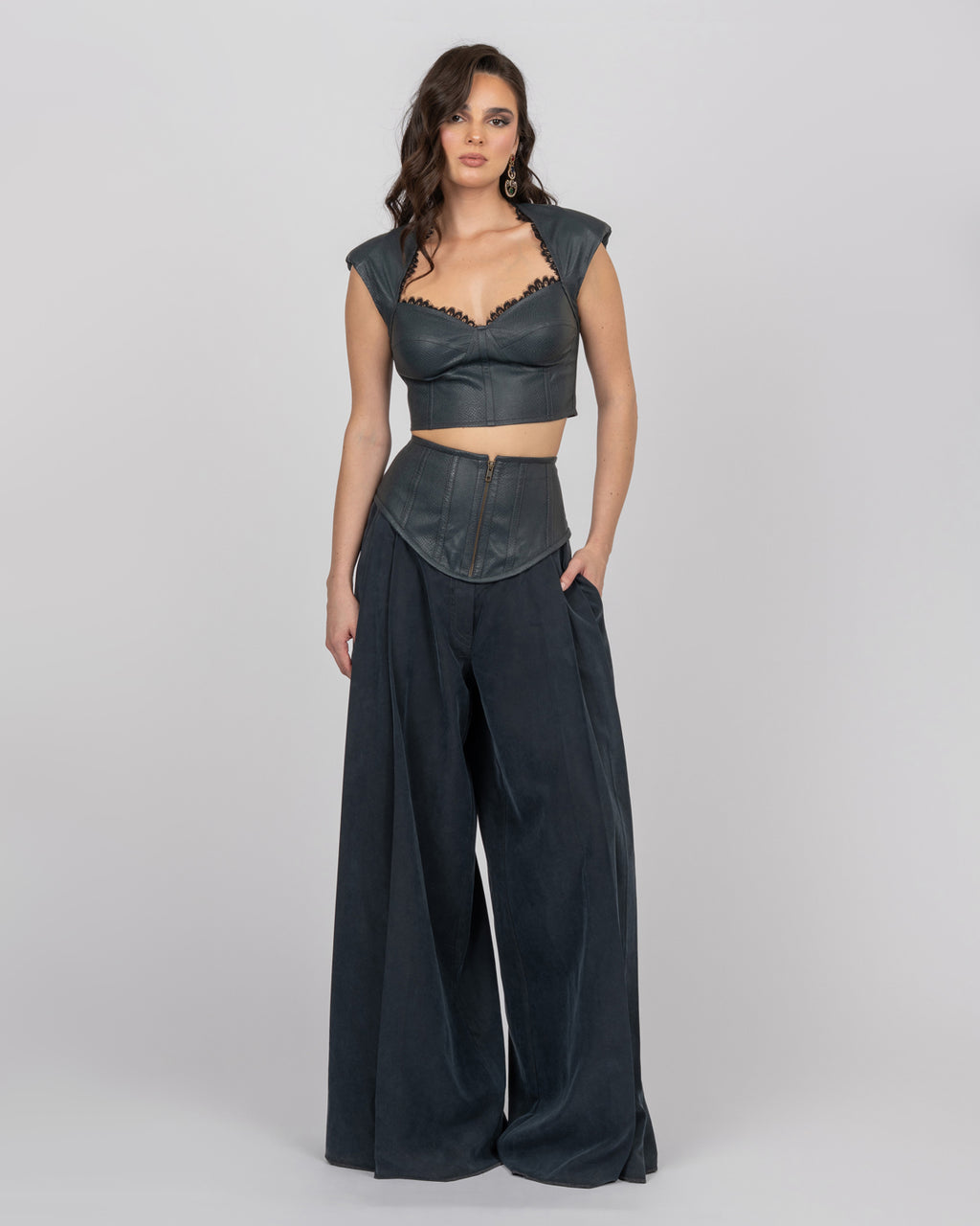 Faux Python Cropped Top