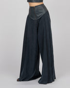Corset-Detail High-Waisted Trousers