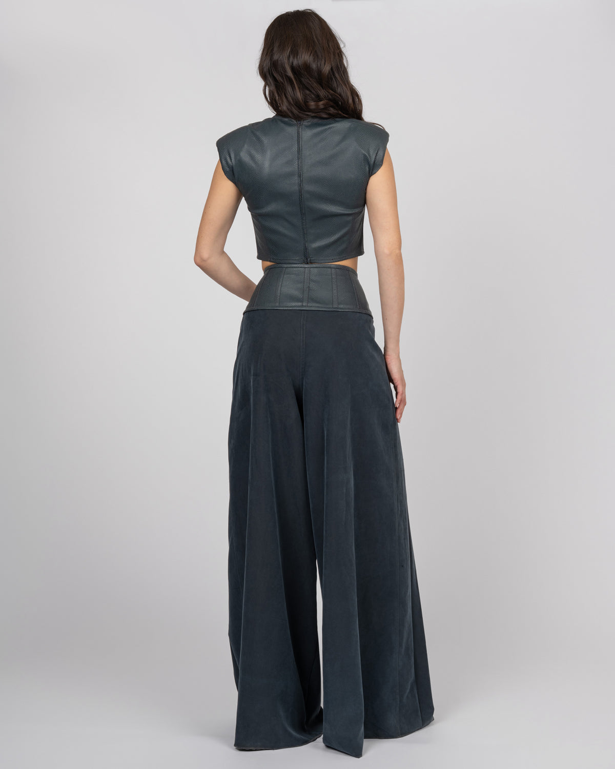 Faux Python Cropped Top