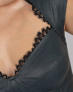 Faux Python Cropped Top