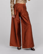 Copper Wide-Leg Trousers