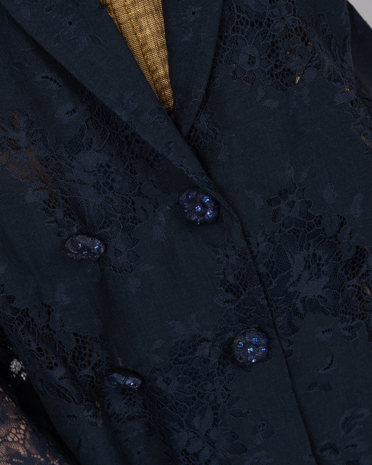 Navy Blue Lace Blazer