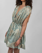 Printed Italian Organza Balloon Dress