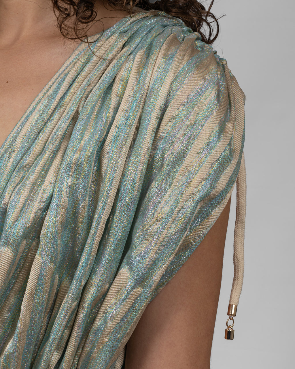 Printed Italian Organza Balloon Dress