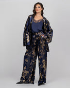 Silk Camisole Top - Navy Blue