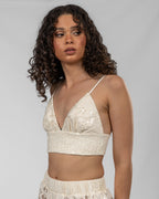 White Sequin Bralette
