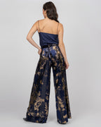 Silk Camisole Top - Navy Blue