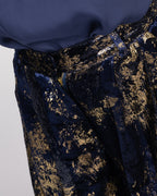 Silk Velvet Wide-Leg Trousers