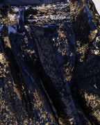 Silk Velvet Wide-Leg Trousers